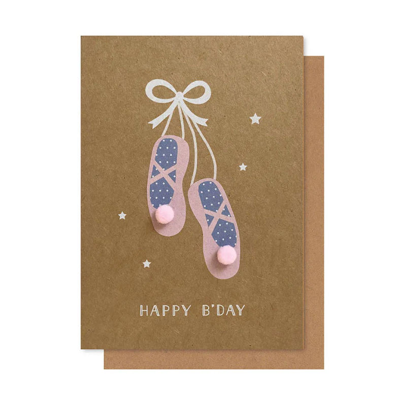 Ballet Shoes Pom Pom | Single Card