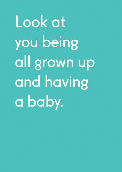 All Grown Up And Having A Baby | Single Card