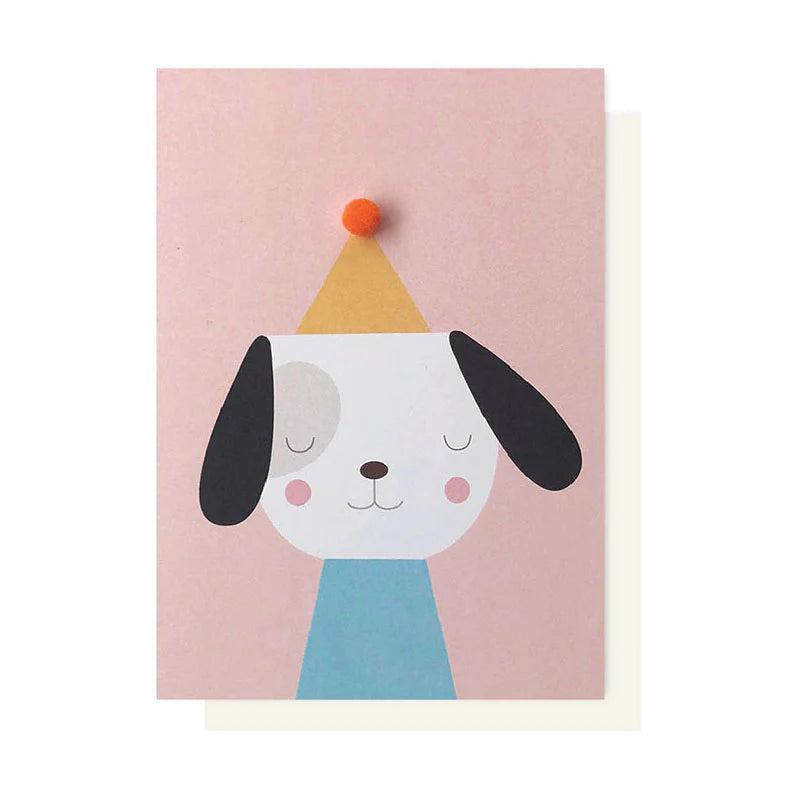 Party Dog Pom Pom | Single Card