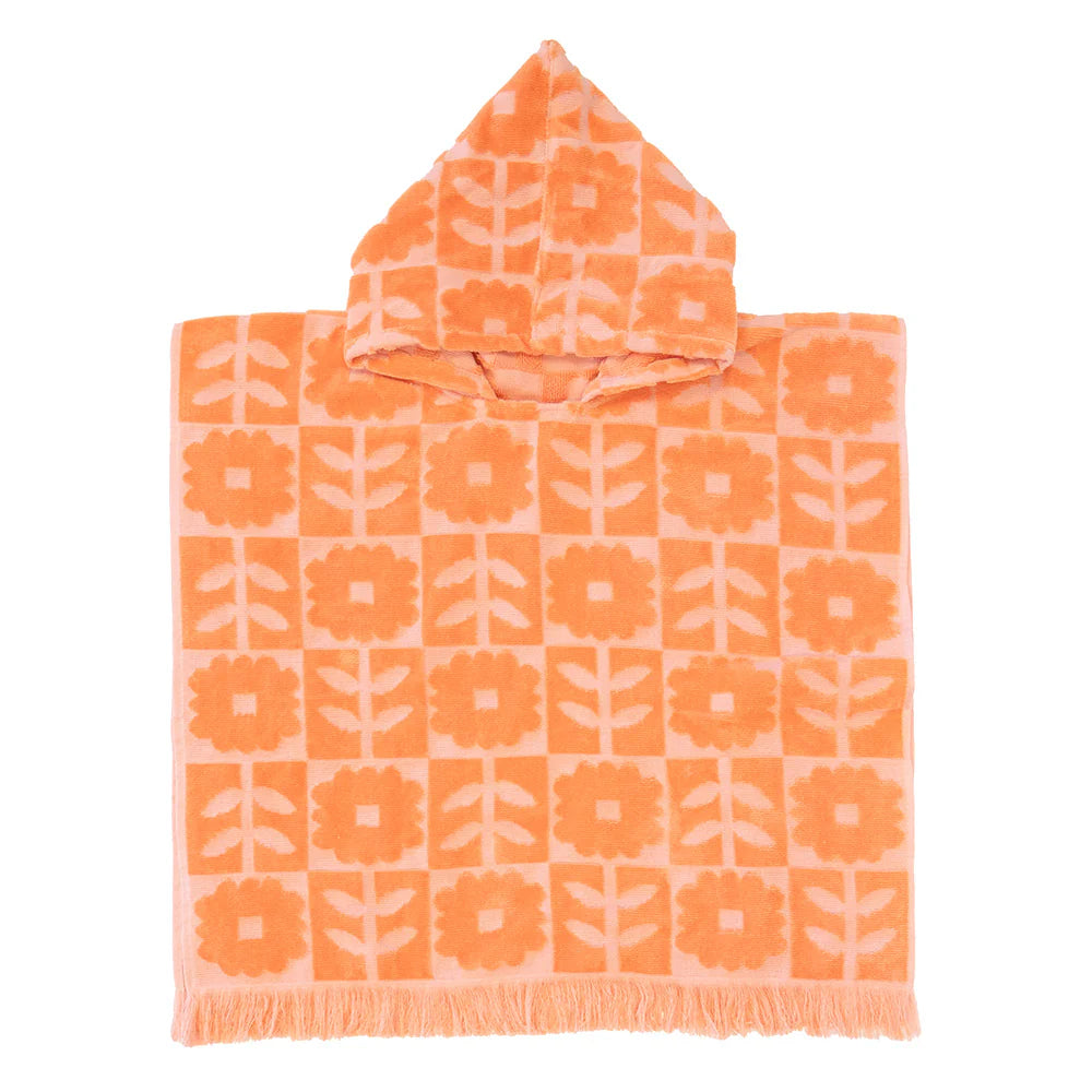 HiLo Kids Poncho Bloom | Peach