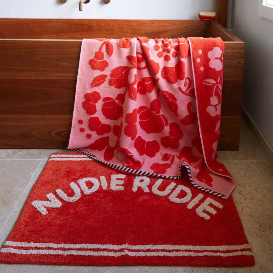 Elba Nudie Bath Mat | Cherry