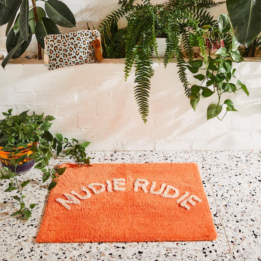 Tula Nudie Bath Mat | Tangerine