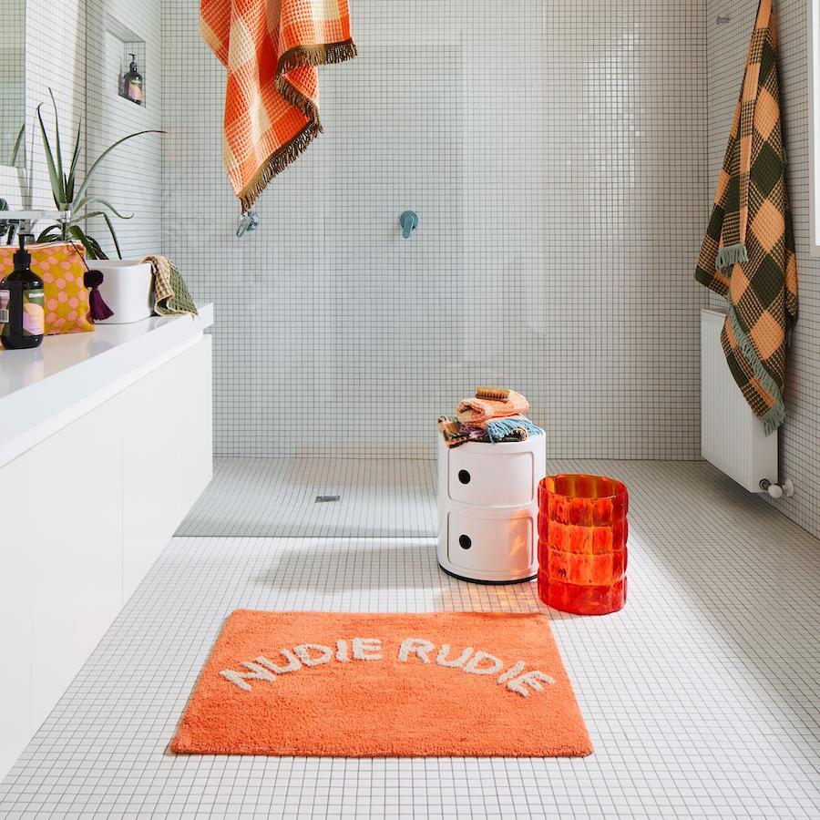 Tula Nudie Bath Mat | Tangerine